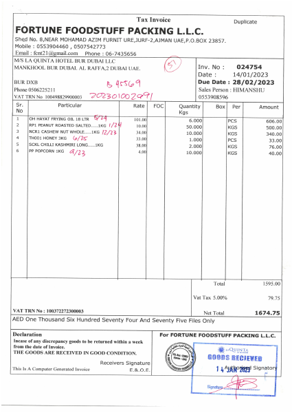 Fortune Foodstuff Packing